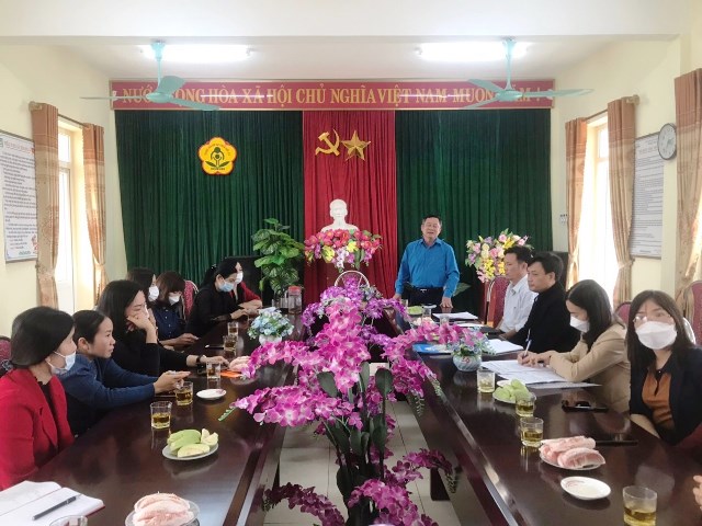 Liên đoàn Lao động huyện Vĩnh Lộc kiểm tra hoạt động Công đoàn cơ sở năm 2021