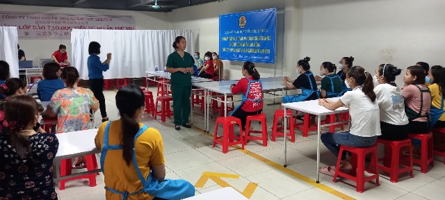 Tổ chức truyền thông và thăm khám sức khỏe sinh sản cho nữ CNLĐ của Công ty TNHH South Asia Graments Limited.