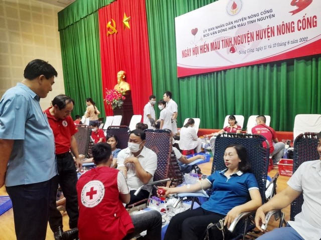 Huyện Nông Cống phát động cán bộ, CNVC hiến máu tình nguyện năm 2022