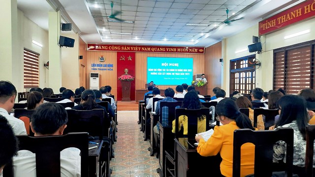 Liên đoàn Lao đổng tỉnh  hướng dẫn xây dựng dự  toán năm 2023