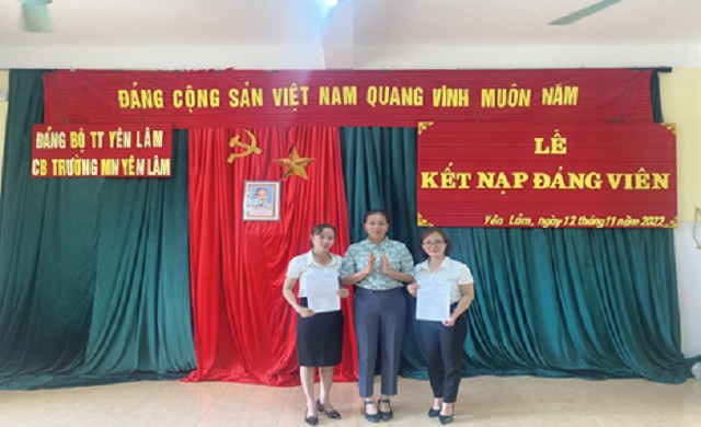 Công đoàn Trường MN Yên Lâm với công tác phát triển Đảng viên