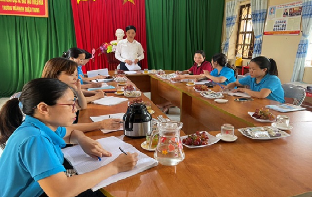 Liên đoàn Lao động huyện Thiệu Hóa chủ động, tích cực trong  công tác kiểm tra, giám sát năm 2023