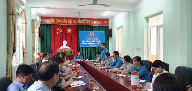 Liên đoàn Lao động huyện Hà Trung tổ chức Hội nghị sơ kết công tác  Công đoàn quý I, triển khai nhiệm vụ trọng tâm quý II năm 2024