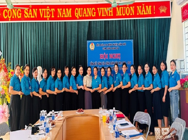 Cụm thi đua số 1 – CĐCS khối trường mầm non huyện Cẩm Thủy tổng kết hoạt động Công đoàn năm học 2023 - 2024