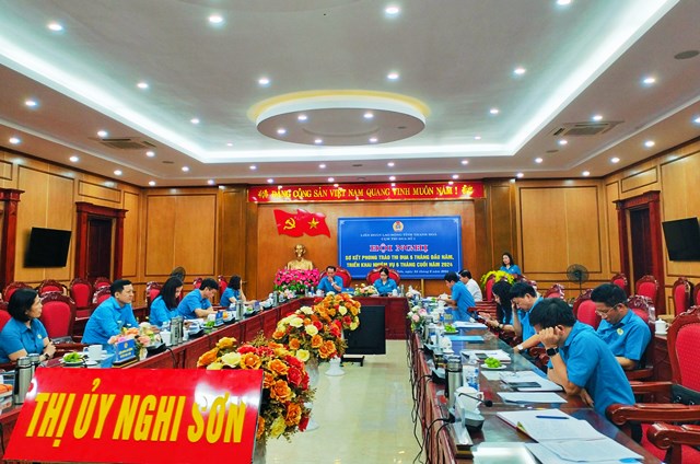 Cụm thi đua số 1 - Liên đoàn lao động tỉnh Thanh Hoá, tổ chức Hội nghị sơ kết phong trào thi đua 6 tháng đầu năm, triển khai nhiệm vụ 6 tháng cuối năm 2024.