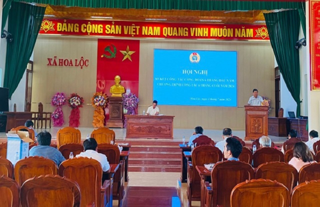 Công đoàn cơ sở xã Hoa Lộc (huyện Hậu Lộc) tổ chức Hội nghị sơ kết 6 tháng đầu năm 2024.