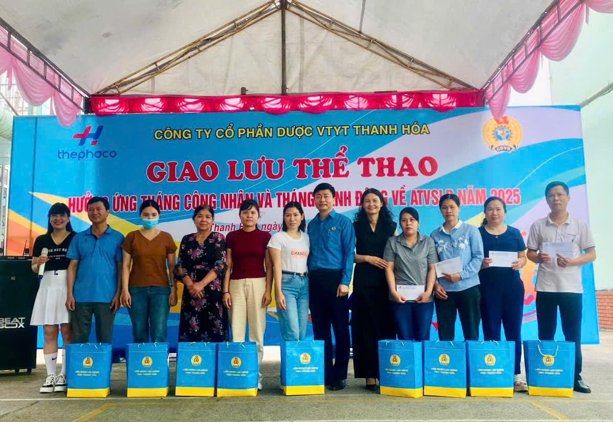 CÔNG TY CP DƯỢC VTYT THANH HÓA HƯỞNG ỨNG THÁNG CÔNG NHÂN VÀ THÁNG HÀNH ĐỘNG ATVSLĐ NĂM 2025.